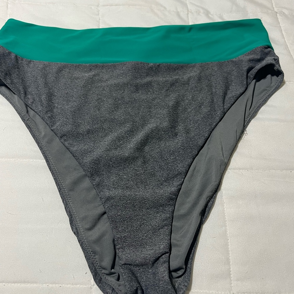 Aerie Teal and Gray Bikini Bottom